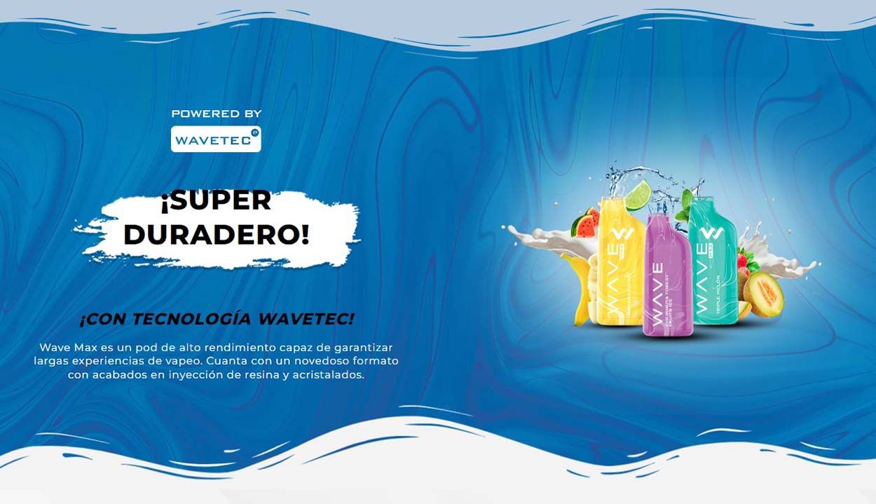 Bud vape wave max 800 caladas sin nicotina